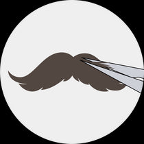 Mustache and eyebrow scissors
