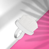 Finger ring manicure brush for dust removal EXPERT 03 mini (10 pcs)