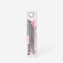 Kosmetoloogiline tööriistakomplekt "Clean Skin" BEAUTY & CARE 30 (Uno lusikas, 19 auguga ümmargune tööriist ja topeltotsaga silmus)