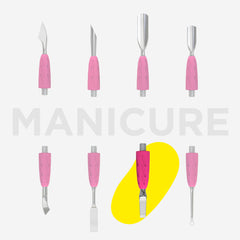 Partie de travail du pousse-cuticules Combo UNIQ 15 – lame droite