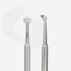 Kosmetoloogiline kahepoolne lusikas EXPERT 20 TYP 2 (Uno ja ümmargune 19 auguga)