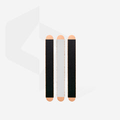 Lima de unhas papmAm mix 180/240 com base de madeira (3 peças)