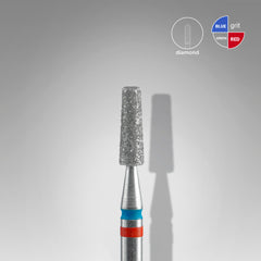Diamond nail drill bit DUO cone red-blue EXPERT head diameter 2,5 mm / working part 8 mm