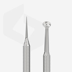 Kosmetoloogiline kahepoolne tööriist EXPERT 20 TYPE 4 (Uno lusikas ja Vidal nõel sirge)