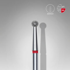 Dimanta naglu urbis ar bumbiņu sarkans EXPERT galvas diametrs 2,7 mm