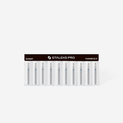 Diamond nail drill bit rounded bud blue EXPERT head diameter 1,2 mm / working part 3 mm