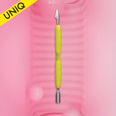Manicure pusher Gummy with silicone handle UNIQ 10 TYPE 3 (rounded narrow pusher and cleaner)