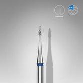 Dimanta naglu urbis flame mini zils EXPERT galvas diametrs 1 mm / darba daļa 3 mm