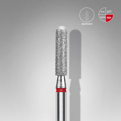 Dimanta naglu urbis ar noapaļotu cilindru sarkans EXPERT galvas diametrs 2,5 mm / darba daļa 10 mm