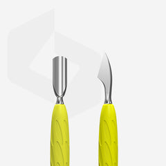 Manicure pusher Gummy with silicone handle UNIQ 10 TYPE 3 (rounded narrow pusher and cleaner)