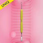 Espátula de manicura com cabo de silicone "Gummy" UNIQ 11 TYPE 1 (espátula reta plana + anel)