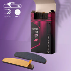 Refill pads for crescent polishing nail file Staleks Pro Expert 61, 100 grit