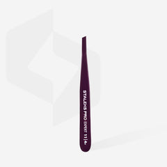 Eyebrow tweezers violet EXPERT 11 TYPE 4v (narrow beveled)