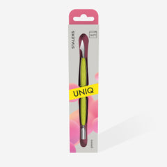 Manicure pusher Gummy with silicone handle UNIQ 10 TYPE 3 (rounded narrow pusher and cleaner)