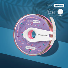 Disposable white abrasive tape papmAm EXPERT in a plastic case