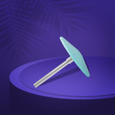 Slanted Ńlastic Ńedicure disc PODODISC L EXPERT and set of ring like disposable files 180 grit 5 pcs (25 mm)