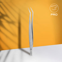 Professional eyelash tweezers EXPERT 41 TYPE 9 (L-shaped, 35')