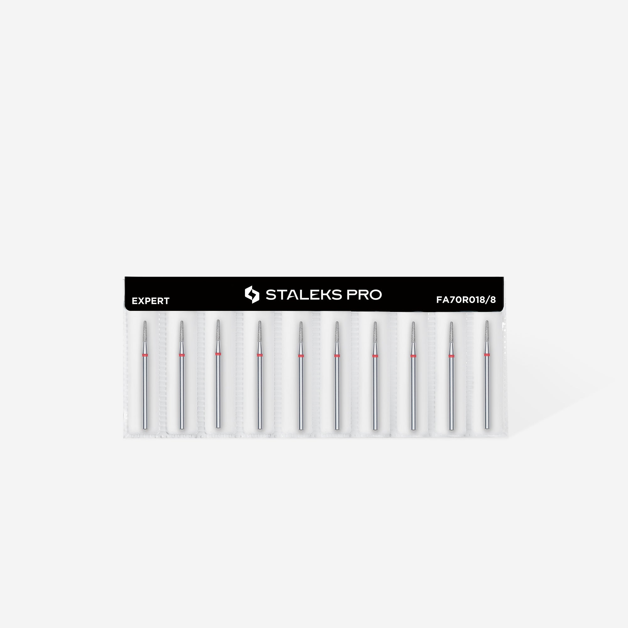 STALEKS EXPERT Fresa diamantada cone truncado vermelha, diâmetro 1,8 mm, parte operacional 8 mm