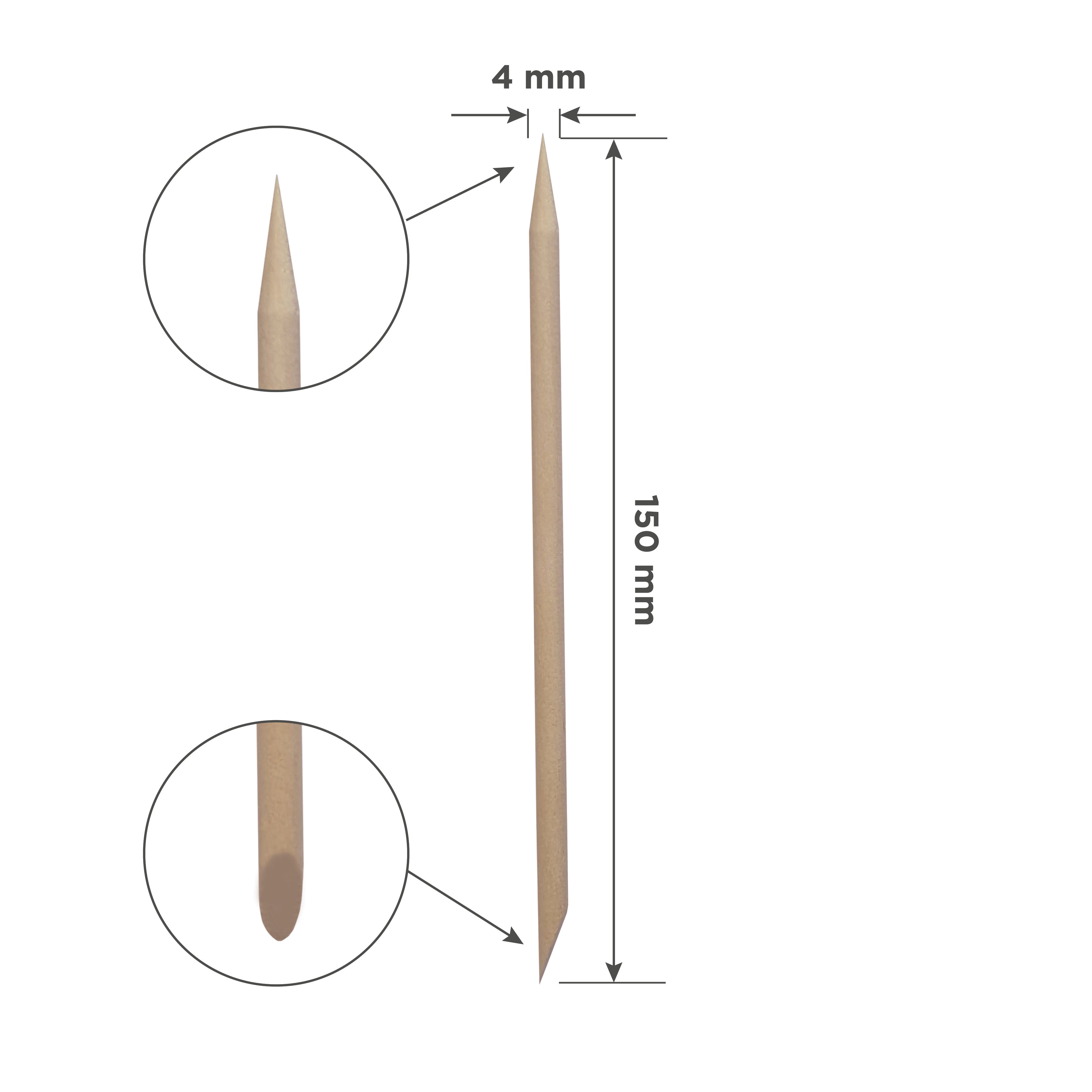 STALEKS EXPERT Drewniany patyczek pomarańczowy, 150 mm (10 pcs)