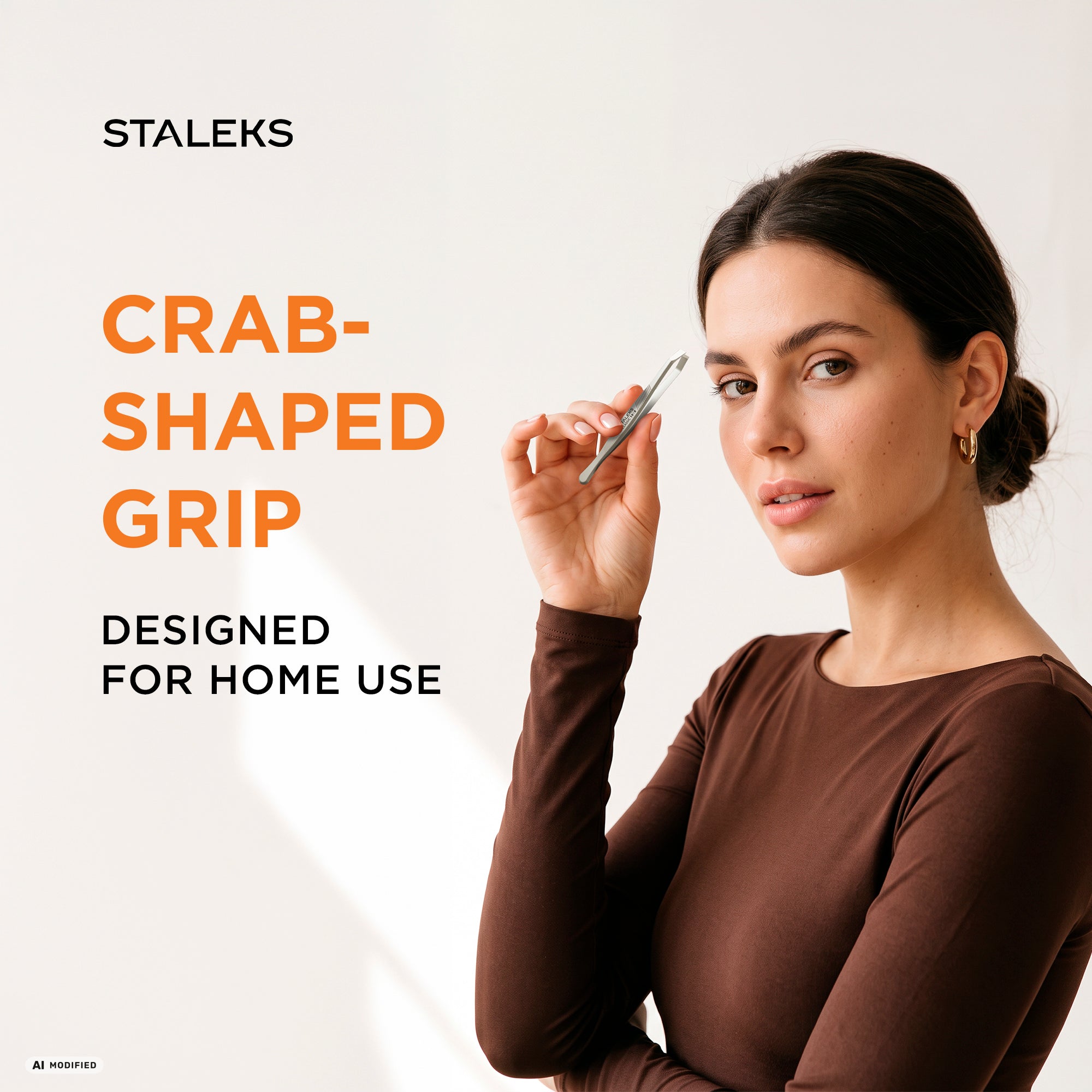 STALEKS CLASSIC 10 TYPE 8 Eyebrow tweezers wide straight, crab-style