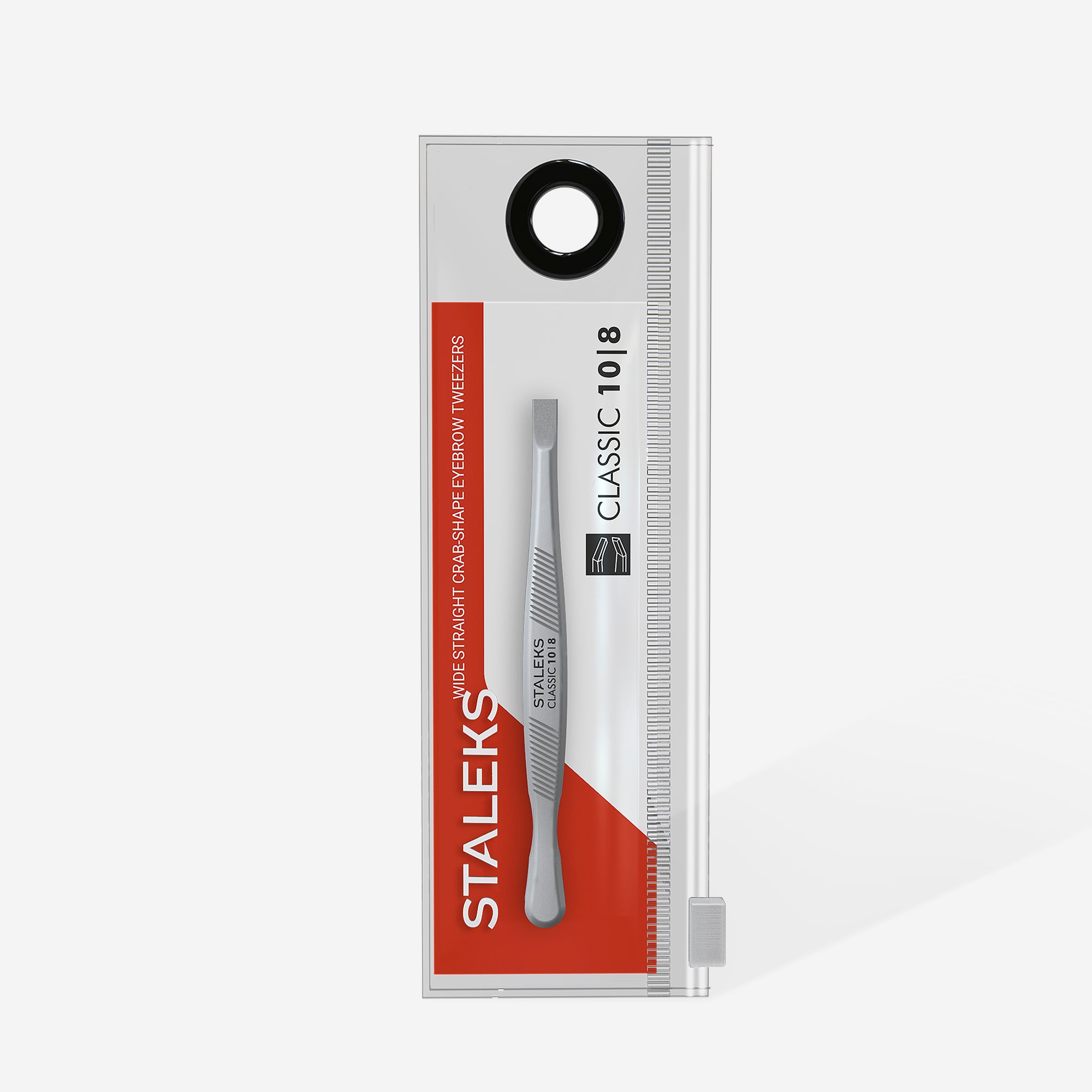 STALEKS CLASSIC 10 TYPE 8 Eyebrow tweezers wide straight, crab-style
