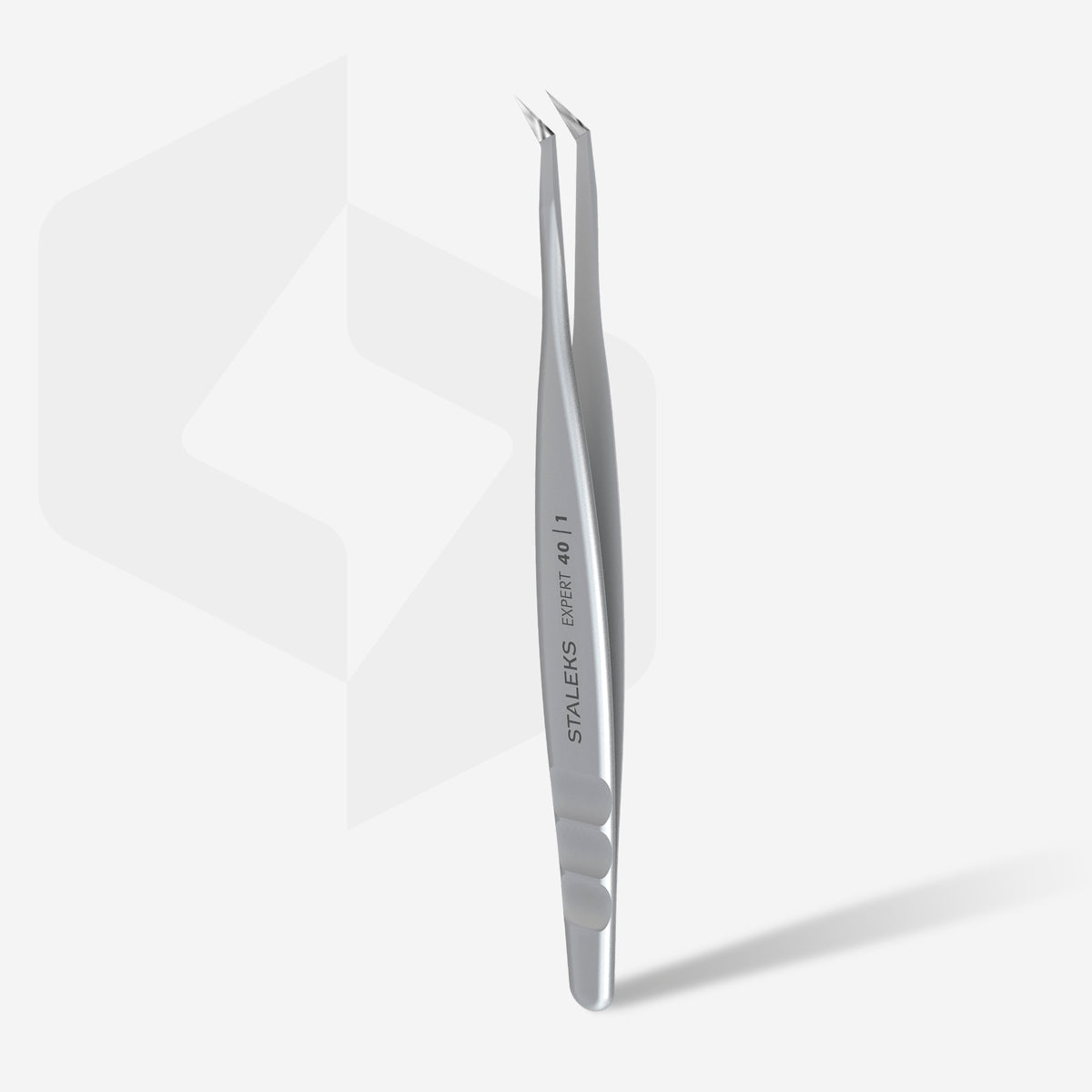 STALEKS EXPERT 40 TYPE 1 Profesyonel kirpik uzatma cımbızı, L şekilli, 50°