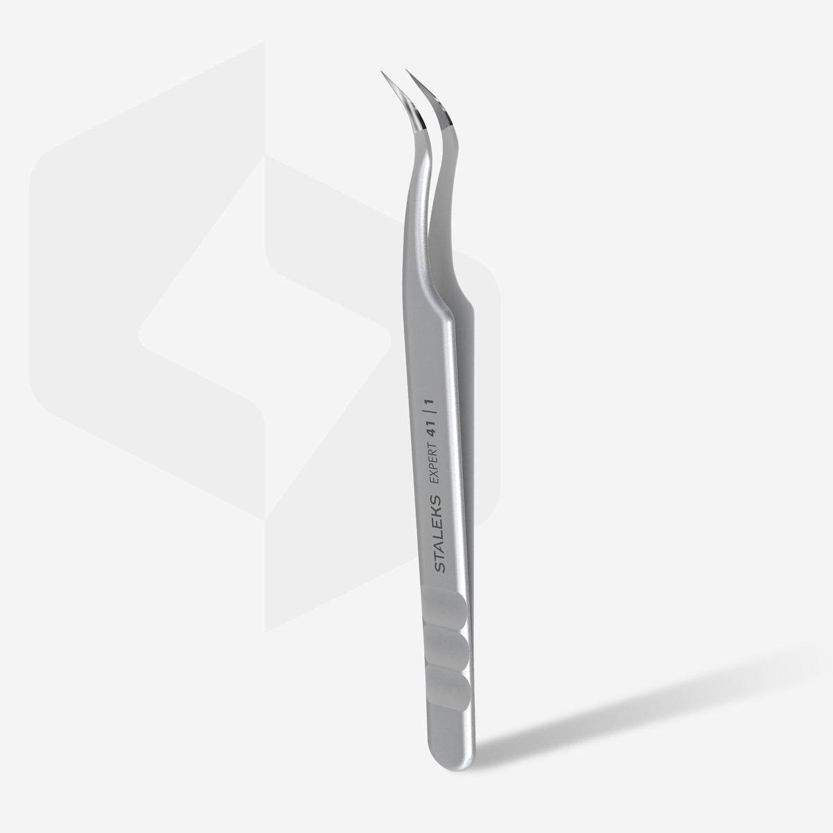 STALEKS EXPERT 41 TYPE 1 Professional lash tweezers with fiber tips, curved