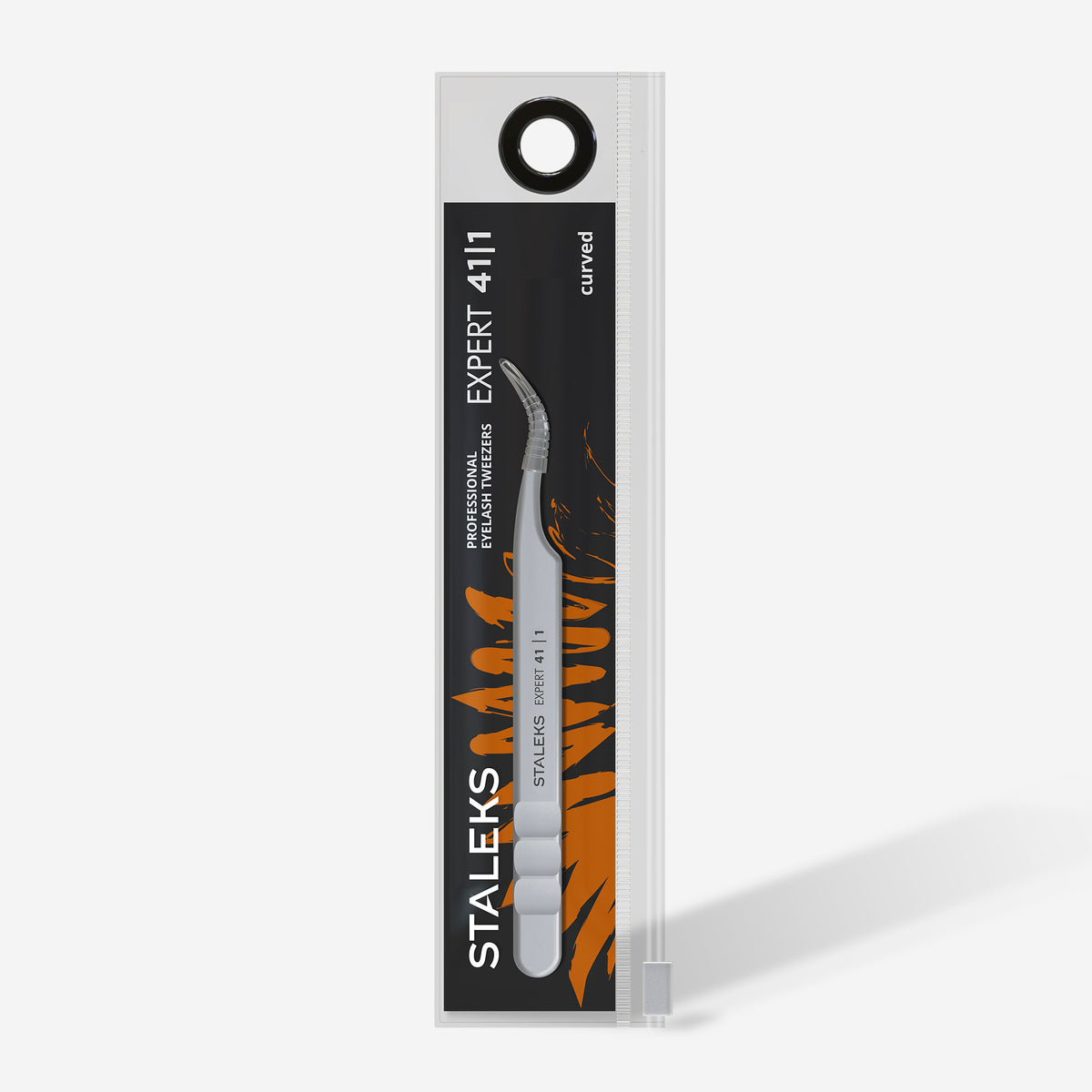 STALEKS EXPERT 41 TYPE 1 Professional lash tweezers with fiber tips, curved