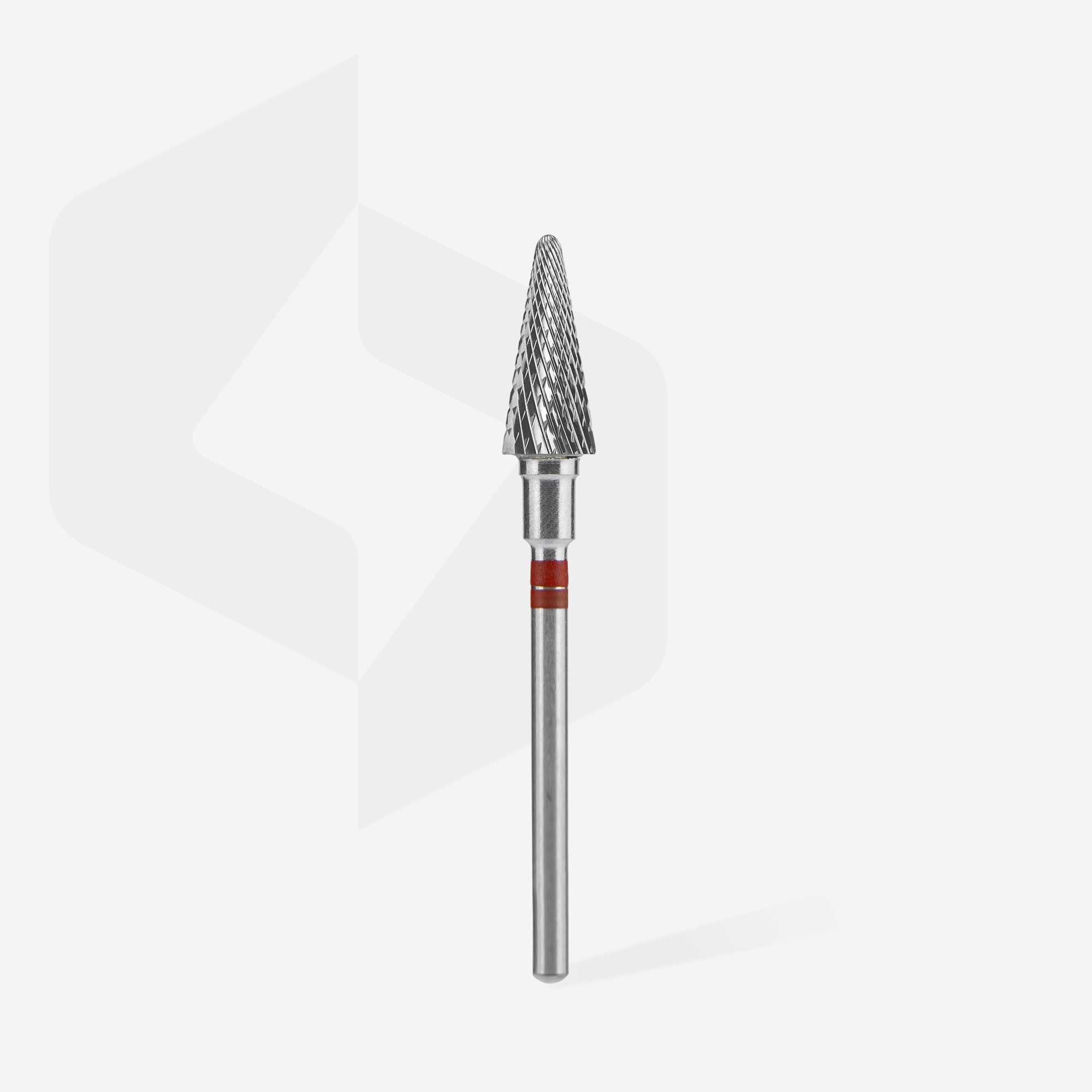 STALEKS EXPERT Freza din carbură pentru stângaci, tip con, roșie, diametru 6 mm, partea activă 14 mm