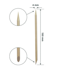 Bastão laranja STALEKS PRO para manicura, madeira 150 mm