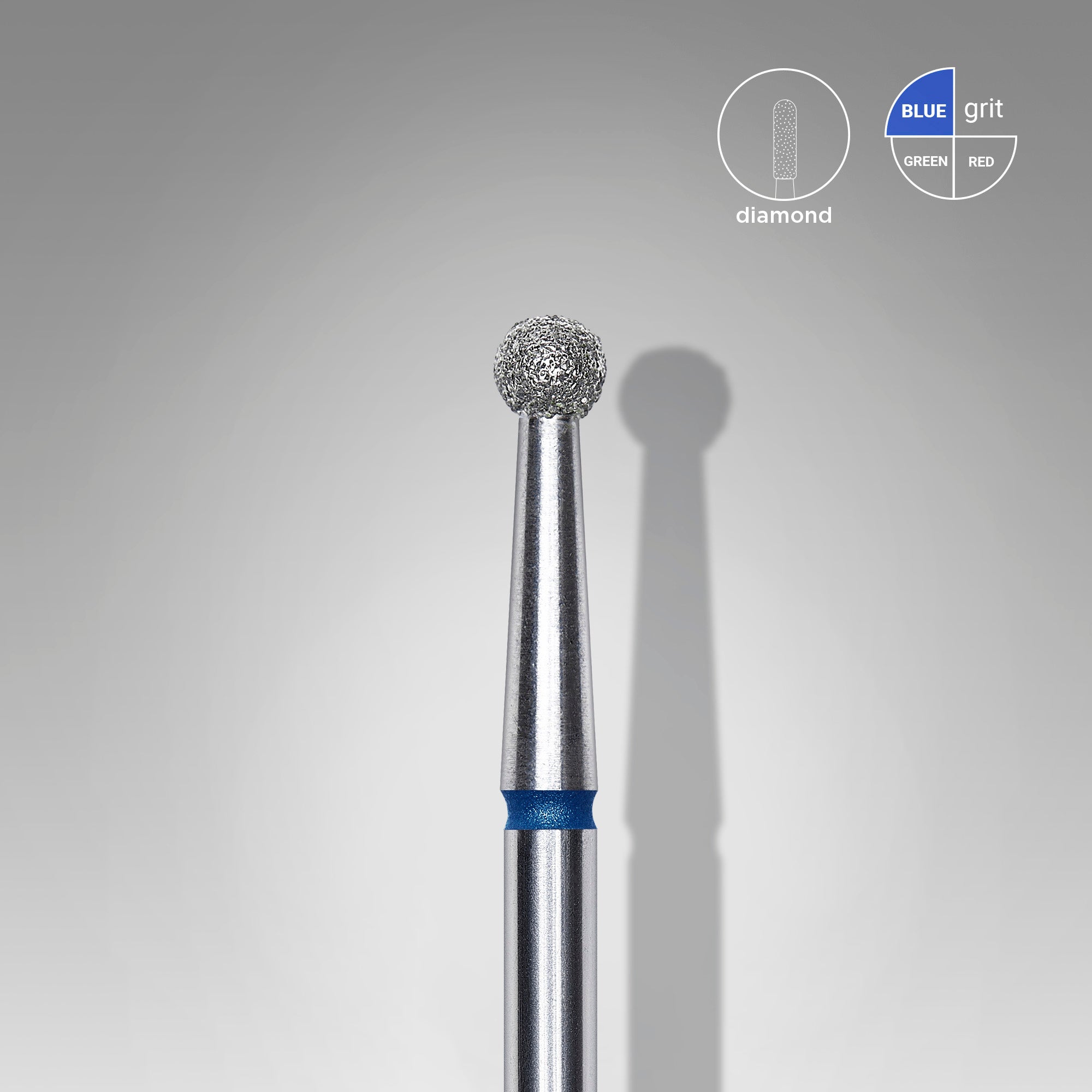 STALEKS EXPERT Diamond nail drill bit ball blue, head diameter 2,7 mm