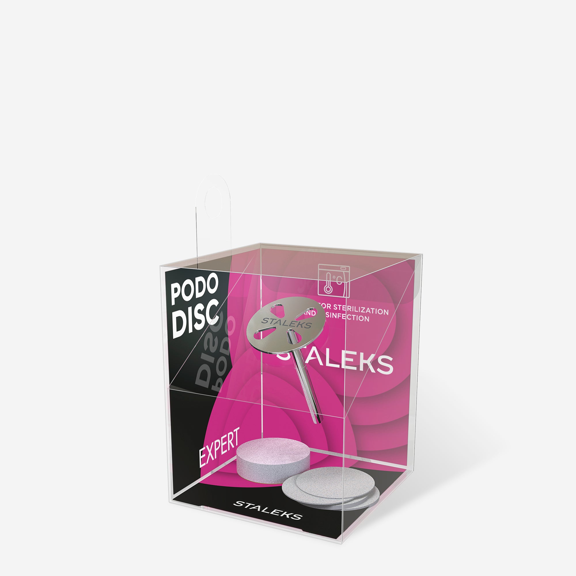STALEKS EXPERT PODODISC S Pedikürescheibe mit Wechselfeilen, 180 Grit 15 mm (5 Stück)