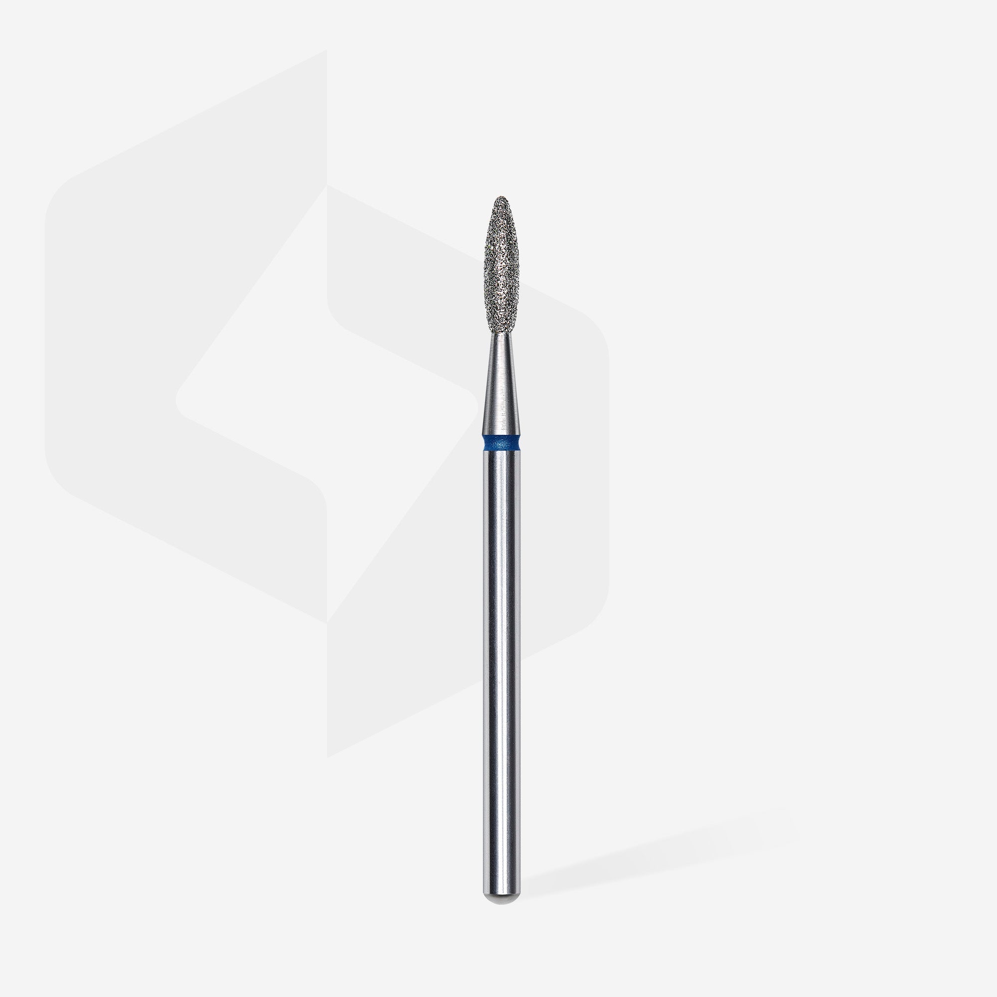 STALEKS EXPERT Diamond nail drill bit flame blue, head diameter 2,1 mm, working part 8 mm
