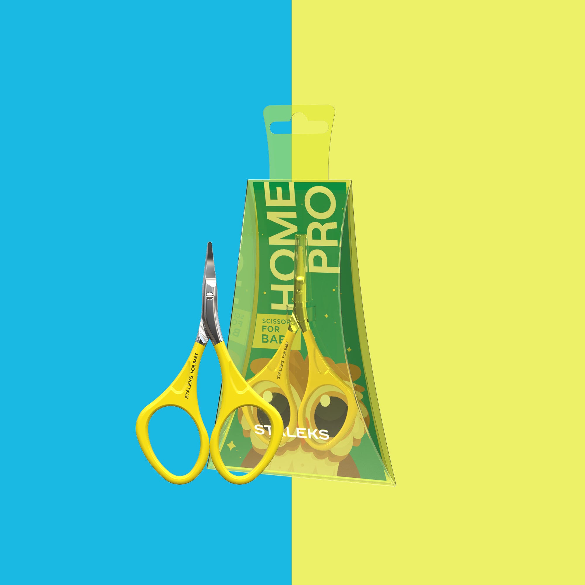 STALEKS Nail scissors for baby 0+ yellow HOME PRO