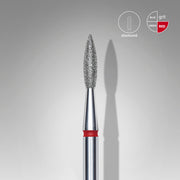 STALEKS EXPERT Elmas freze, sivri alev, kırmızı, çap 2,1 mm, çalışma kısmı 8 mm