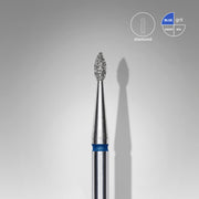 STALEKS EXPERT Diamond nail drill bit drop blue, head diameter 1,6 mm, working part 4 mm