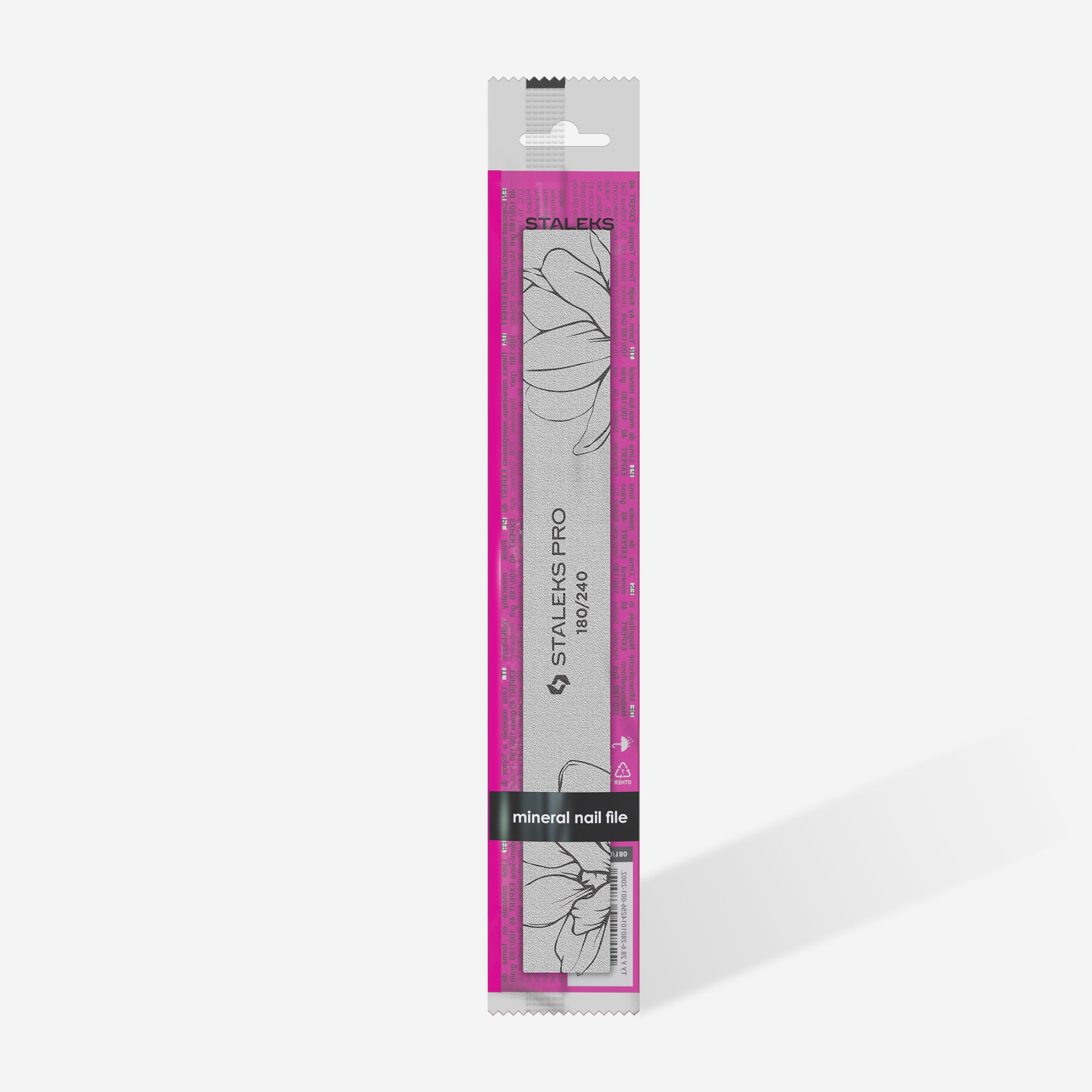 STALEKS Straight mineral nail file EXPERT 20 180/240 grit (1 pc)