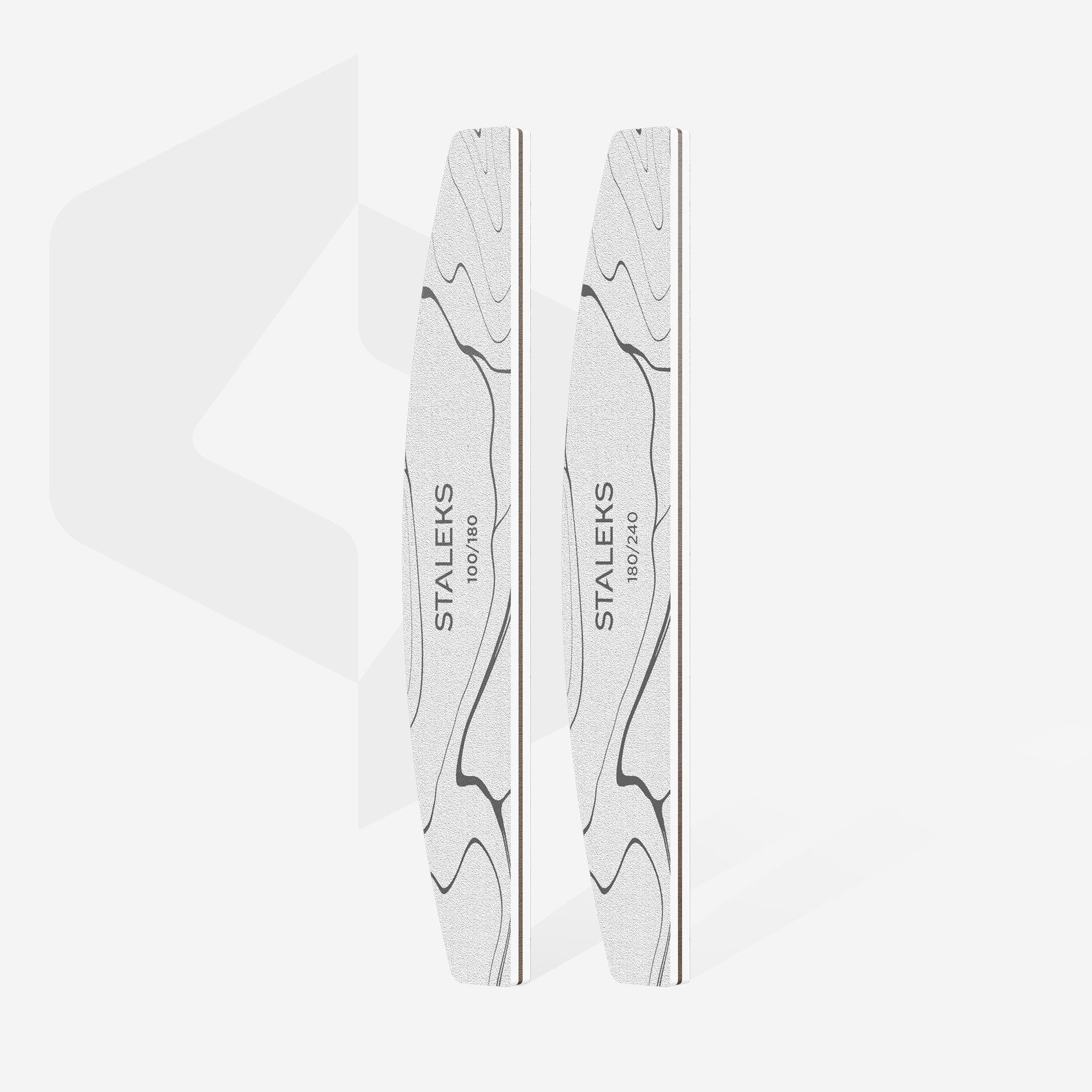 STALEKS Crescent mineral nail file HOME PRO 40 100/180/240 grit, 2 pcs