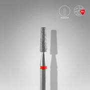 STALEKS EXPERT Diamond nail drill bit frustum red, head diameter 2,5 mm, working part 8 mm