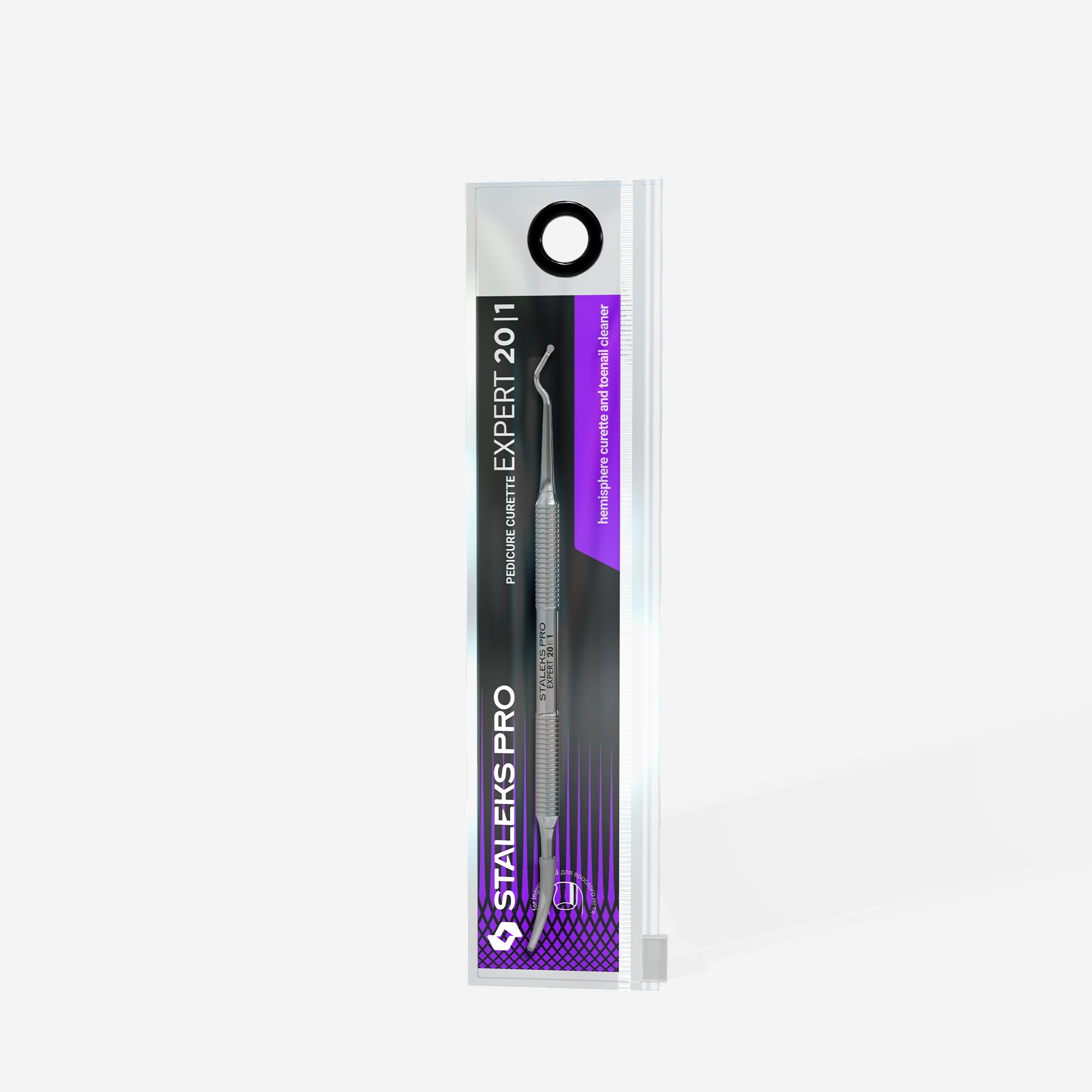 Pousse de pédicure (curette "hémisphère" + pointe) EXPERT 20 TYPE 1