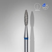 STALEKS EXPERT Diamond nail drill bit flame blue, head diameter 2,1 mm, working part 8 mm