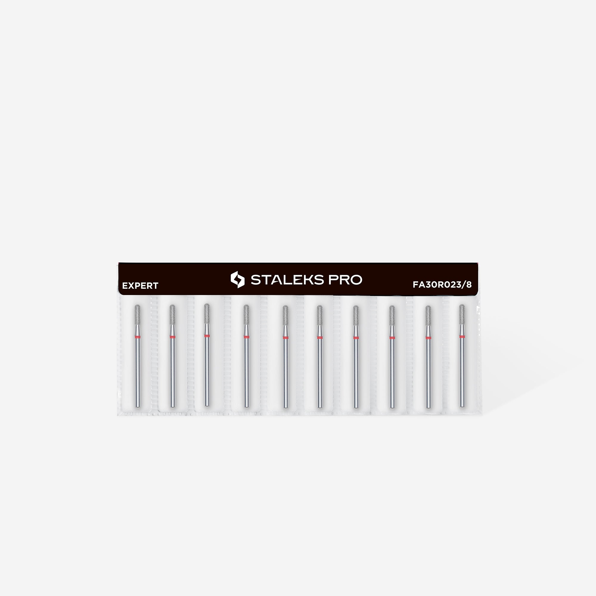 Diamond nail drill bit rounded cylinder red EXPERT head diameter 2,3 mm / working part 8 mm