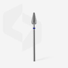 Diamond nail drill bit rounded pear blue EXPERT head diameter 5 mm / working part 12 mm