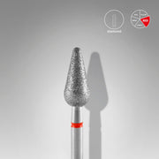 STALEKS EXPERT Elmas freze, yuvarlak armut şekli, kırmızı, 5 mm çap, 12 mm çalışma kısmı
