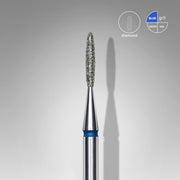 STALEKS EXPERT Diamantová fréza «Plameň» modrá, priemer 1,4 mm, pracovná časť 8 mm