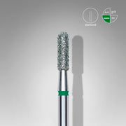 STALEKS EXPERT Diamond nail drill bit rounded cylinder green, head diameter 2,3 mm, working part 8 mm