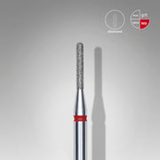 STALEKS EXPERT Elmas frez, yuvarlak silindir, kırmızı, çap 1,4 mm, çalışma kısmı 8 mm