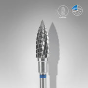 STALEKS EXPERT Carbide nail drill bit flame blue, head diameter 5 mm, working part 13,5 mm