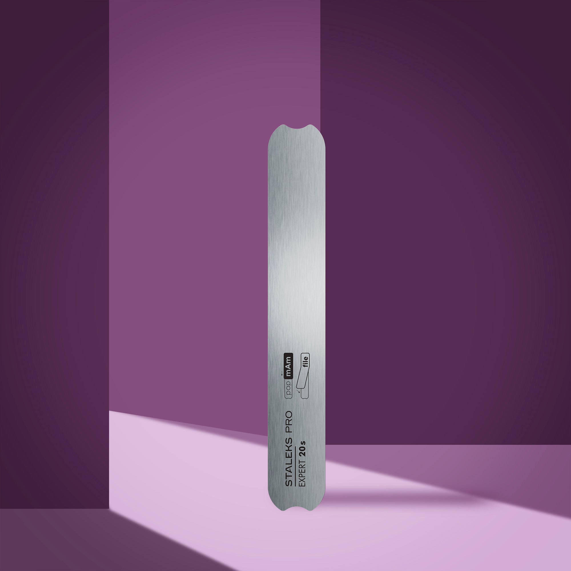 Straight metal base for nail file EXPERT 20s (130 mm)