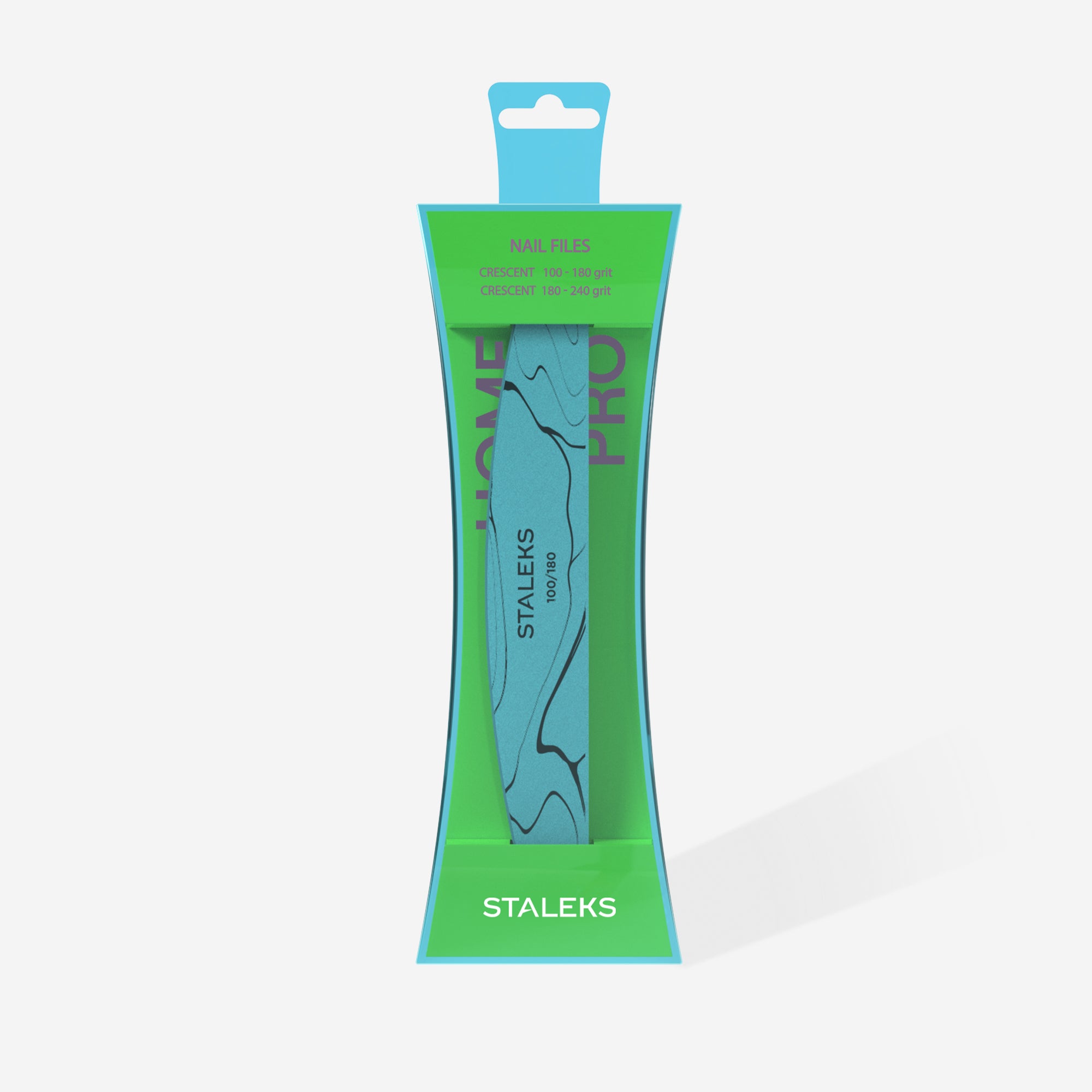 STALEKS Crescent mineral nail file HOME PRO 40 100/180/240 grit, 2 pcs